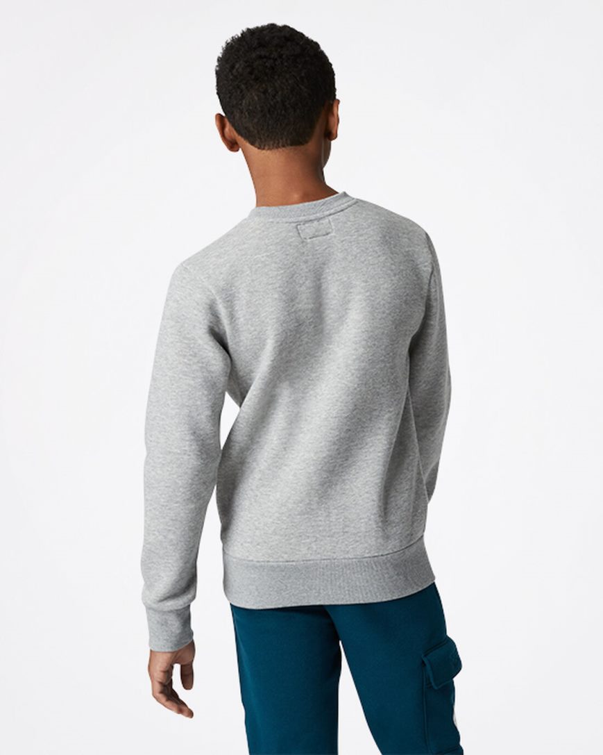 Boys' Converse Into The Wild Fleece Crew Sweatshirts Dark Grey | AU C6138S